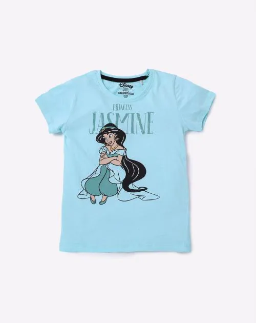 Princess Jasmine Print Crew-Neck T-shirt