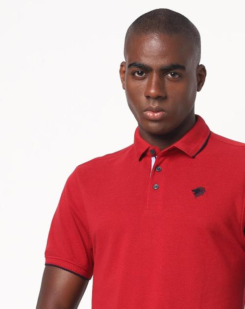 Regular Fit Grindle Polo T-Shirt with Contrast Tipping