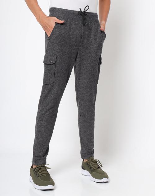 Buy Heathered Joggers with Cargo Pockets Online at Best Prices in India ...