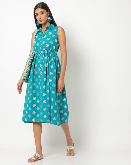 Mandala Print Sleeveless Dress