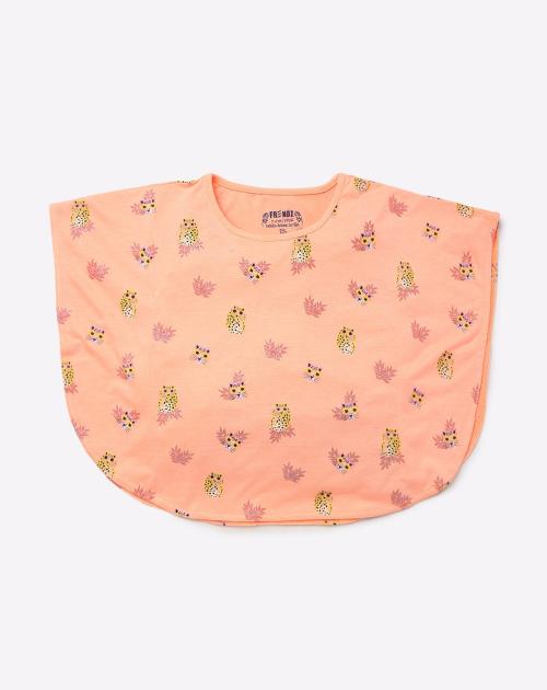 Printed Cropped Poncho