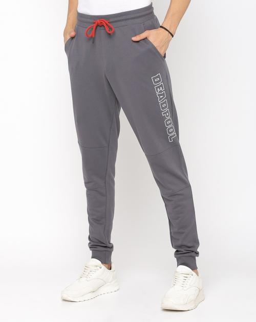 Deadpool Print Joggers with Drawstring Waist