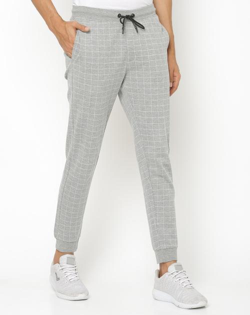 Checked Joggers with Drawstring Waistband