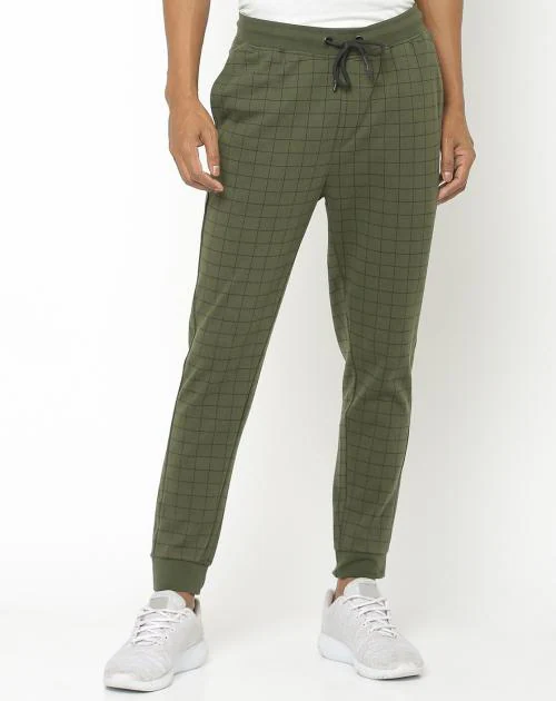 Checked Joggers with Drawstring Waistband