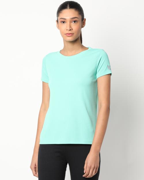 Round-Neck Top with Short Sleeves
