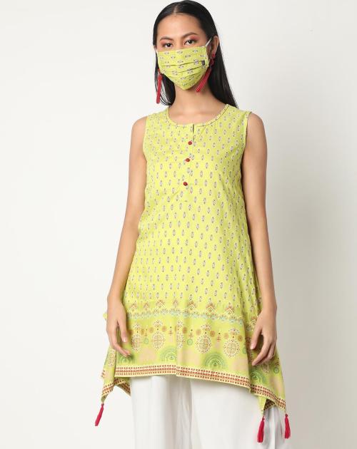 Printed Tunic with Mask