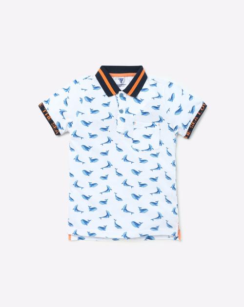 Graphic Print Polo T-shirt
