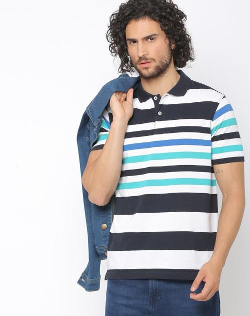 Striped Slim Fit Polo T-shirt