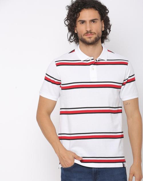 Striped Slim Fit Polo T-shirt