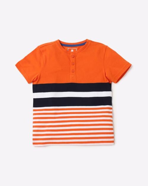 Striped Henley T-shirt