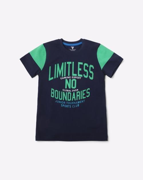 Typographic Print Crew-Neck T-shirt