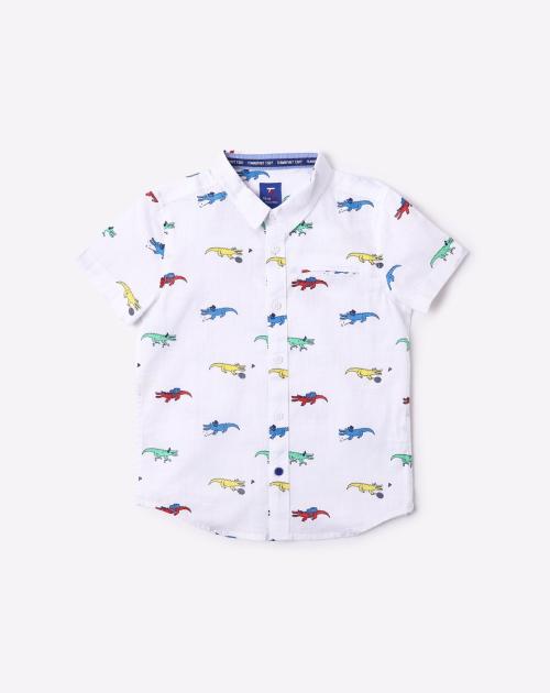 Printed Shirt with Welt Pocket