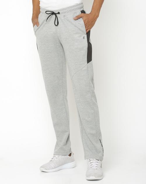 Colourblock Track Pants with Elasticated Waistband