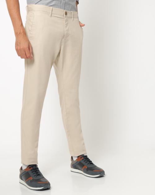 Flat-Front Chinos with Insert Pockets