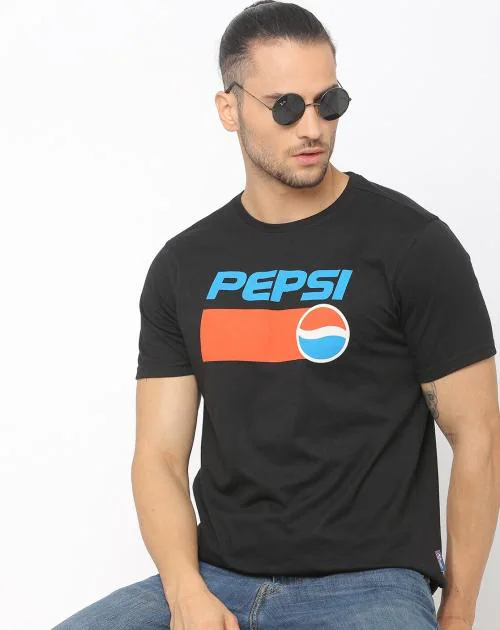 Regular Fit Pepsi Print Crew-Neck T-Shirt