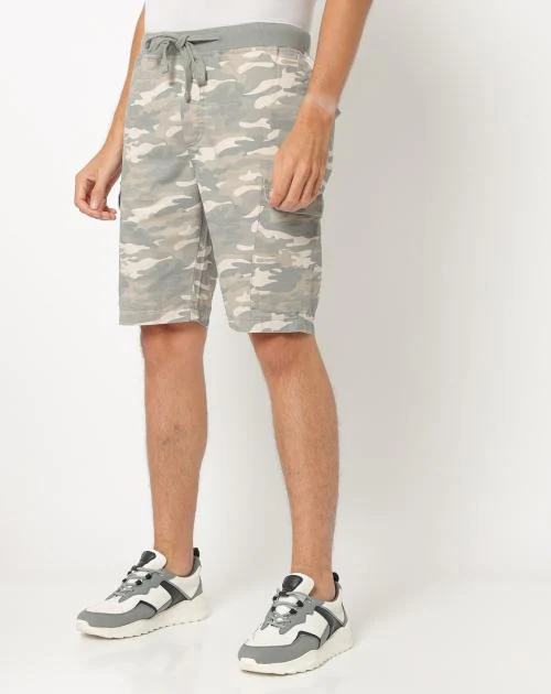 Camo Print Cargo Shorts