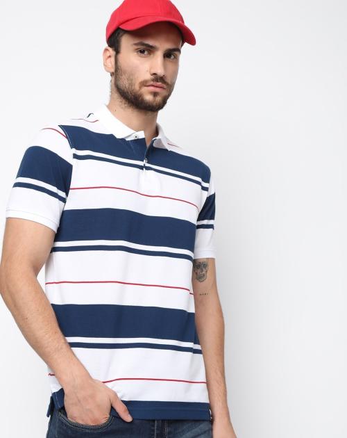 Striped Slim Fit Polo T-shirt