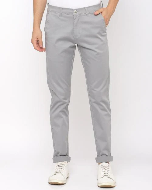 Slim Fit Flat-Front Chinos