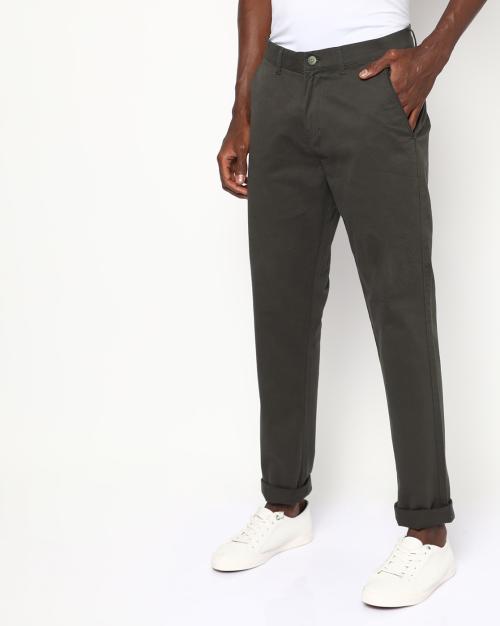 Slim Fit Flat-Front Chinos