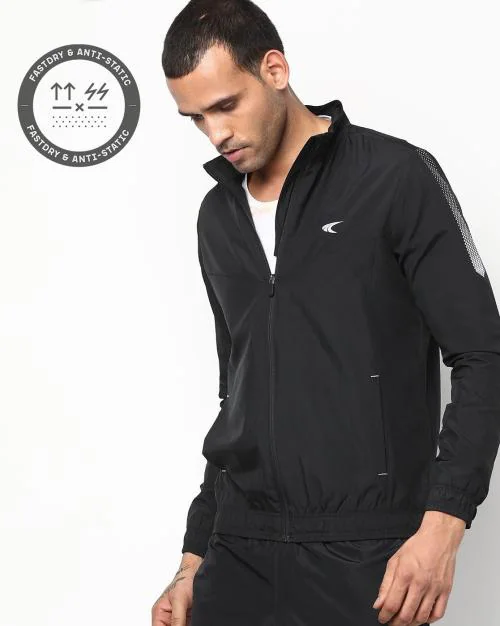 Panelled Zip-Front Training Tracksuit Jacket