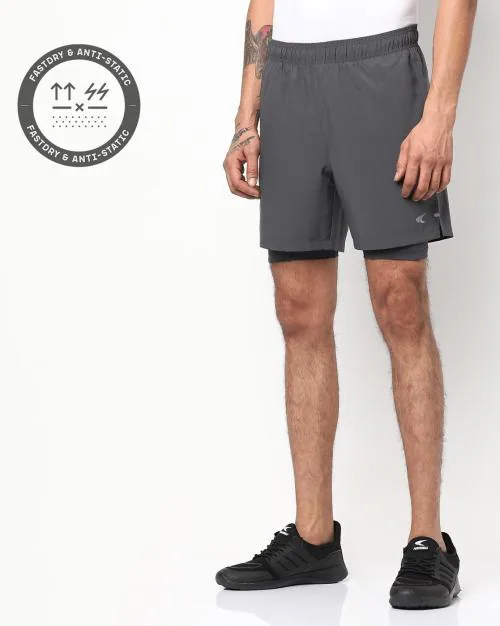Quickdry Double-Layered Shorts with Insert Pockets