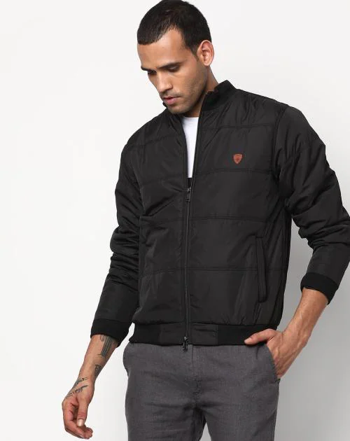 Zip-Front Puffer Jacket with Insert Pockets