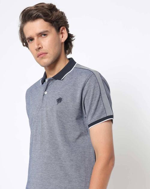 Buy Slim Fit Polo Tshirt with Contrast Tipping Online at Best Prices