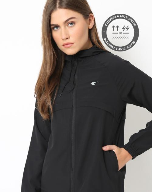 Panelled Lightweight Hooded Running Jacket