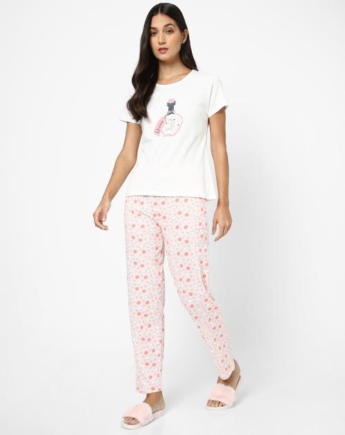 Printed T-shirt & Pyjamas Set