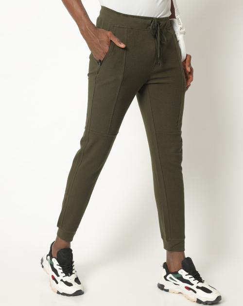 Men Textured Mid-Rise Joggers with Elasticated Drawstring Waist
