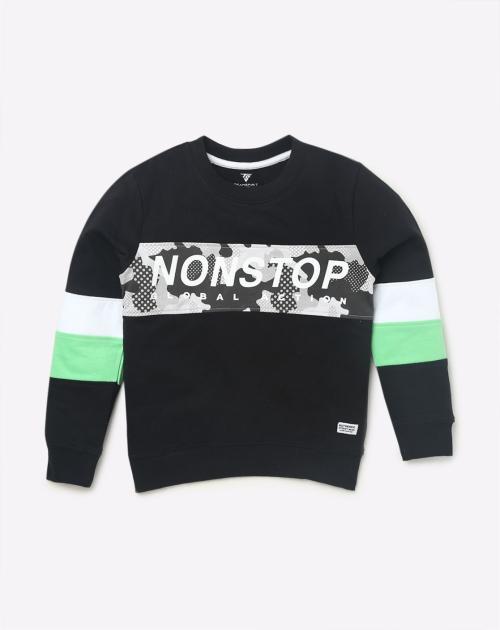 Graphic Print Crew-Neck Sweatshirt