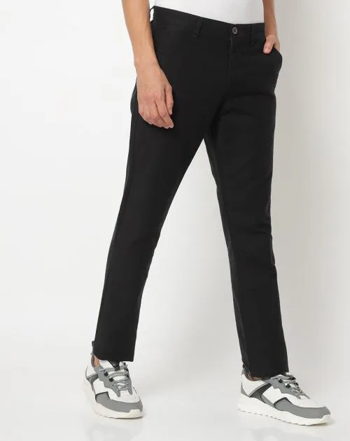 Buy FlatFront Tapered Chinos with Insert Pockets Online at Best Prices