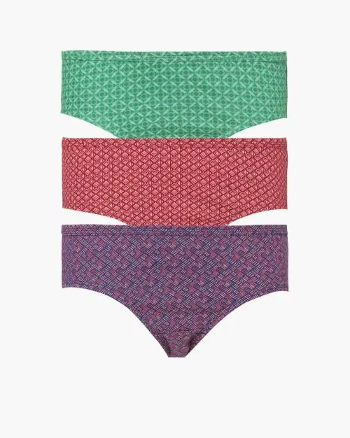 Buy Pack of 3 Cotton Mid Rise Hipster Panty Online at Best Prices in
