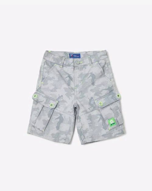 Printed Cargo Shorts with Insert Pockets