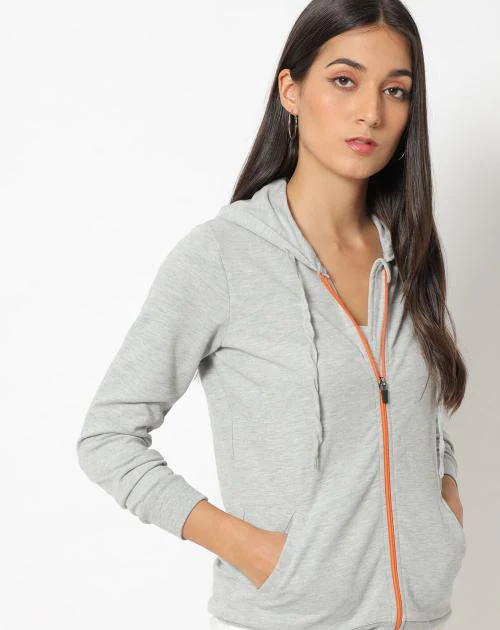 Zip-Front Hooded Jacket with Insert Pockets