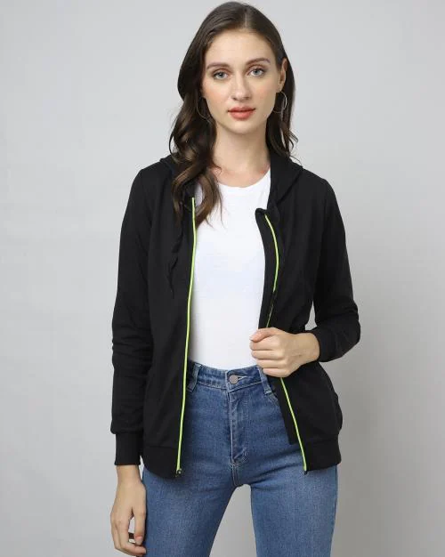 Zip-Front Hooded Jacket with Insert Pockets