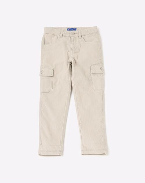 Striped Straight Fit Cargo Pants