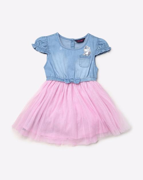 Fit & Flare Dress with Bow Detail