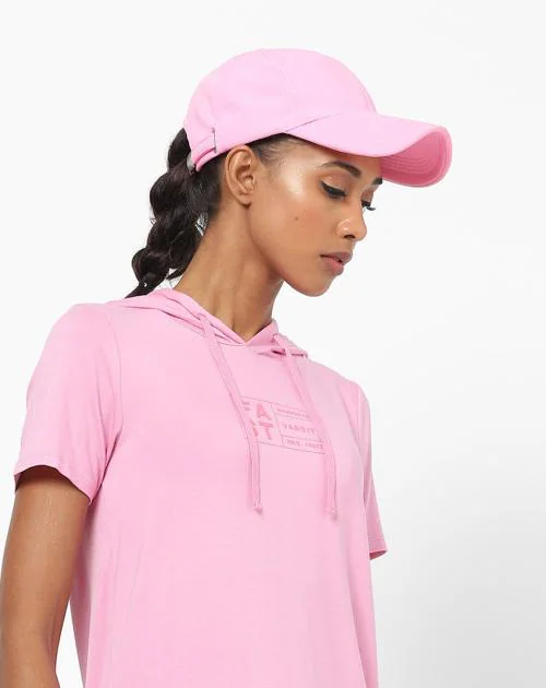 Typographic Print Hooded Top