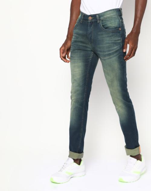 Mid Washed Skinny Jeans