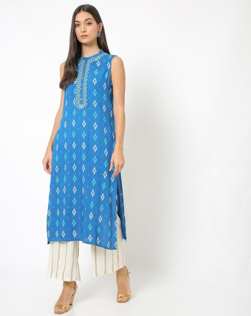 Printed Straight Kurta Set