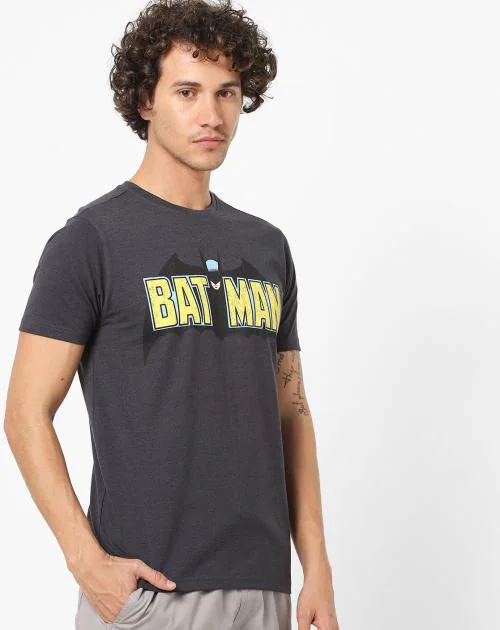 Regular Fit Batman Print Crew-Neck T-Shirt