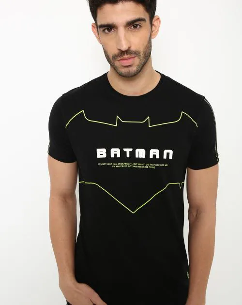Batman Print Crew-Neck T-shirt