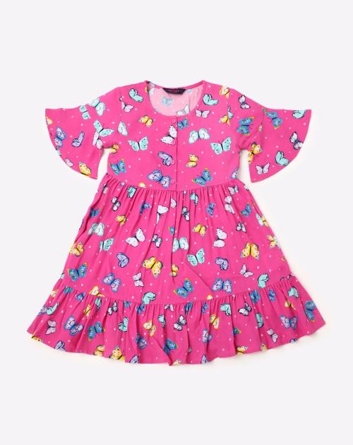 Butterfly Print A-line Dress