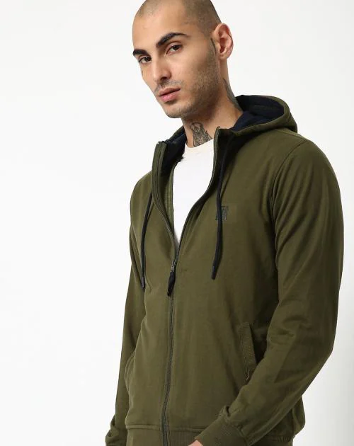 Zip-Front Hoodie with Insert Pockets