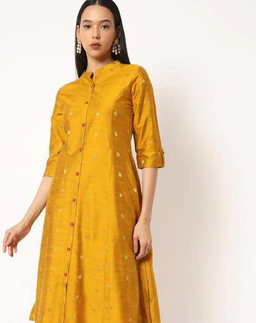 Woven-Design A-line Kurta