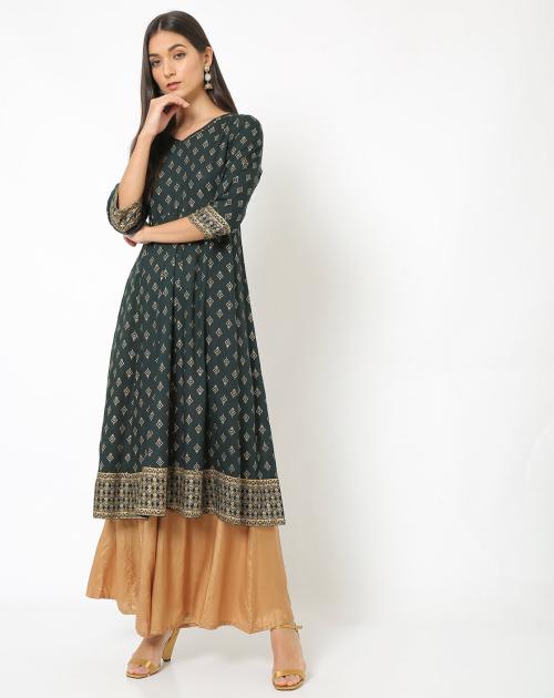 Printed Flared Kurta