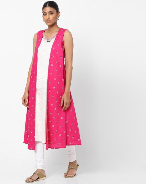 Printed Layered A-line Kurta