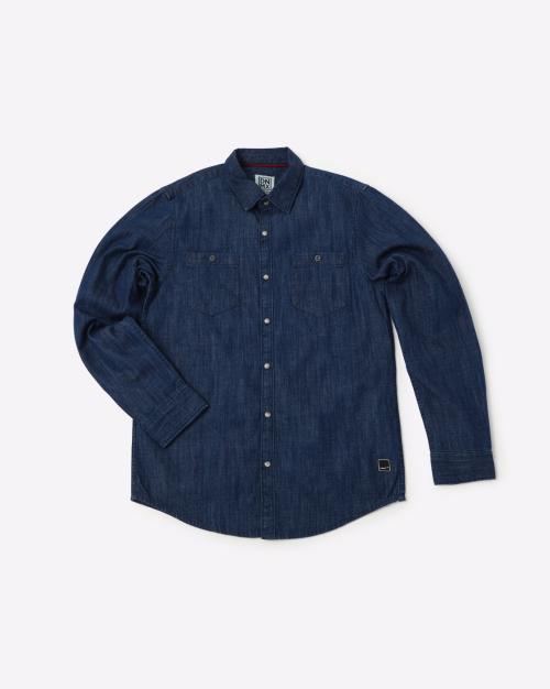 Shirt with Buttoned Patch Pockets
