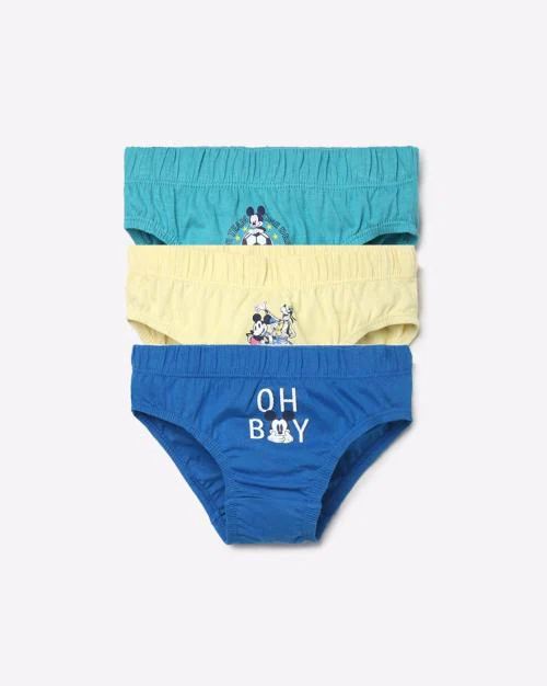 Pack of 3 Briefs with Elasticated Waist